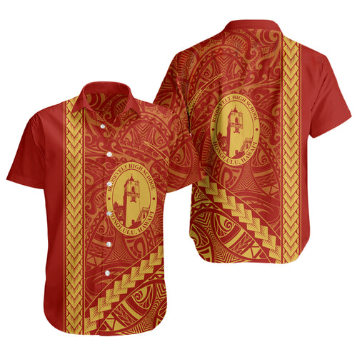 President Theodore Roosevelt High School Short Sleeve Shirt Tribal Polynesian Pride Style