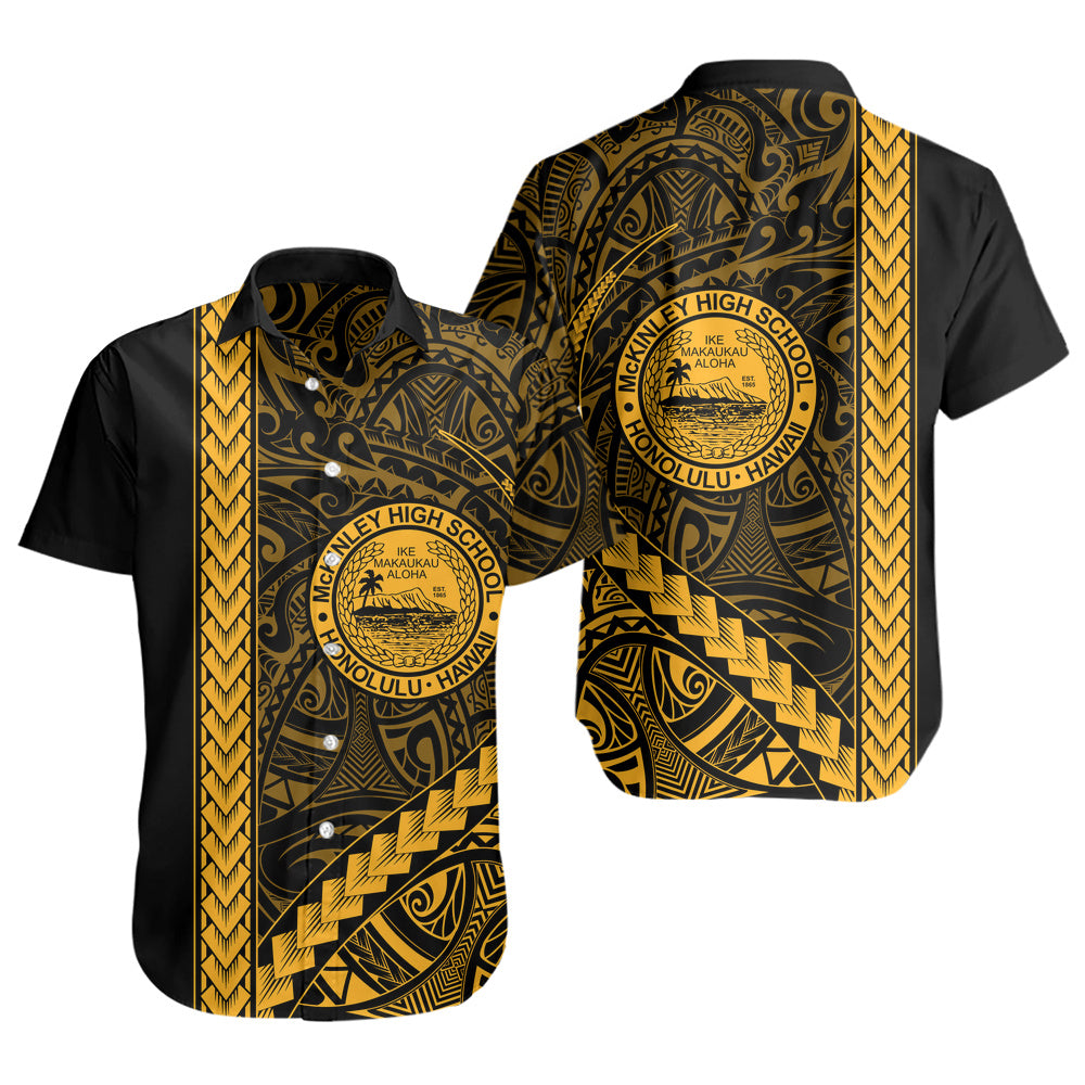 President William McKinley High School Short Sleeve Shirt Tribal Polynesian Pride Style