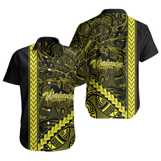 Waimea Elementary School Short Sleeve Shirt Tribal Polynesian Pride Style