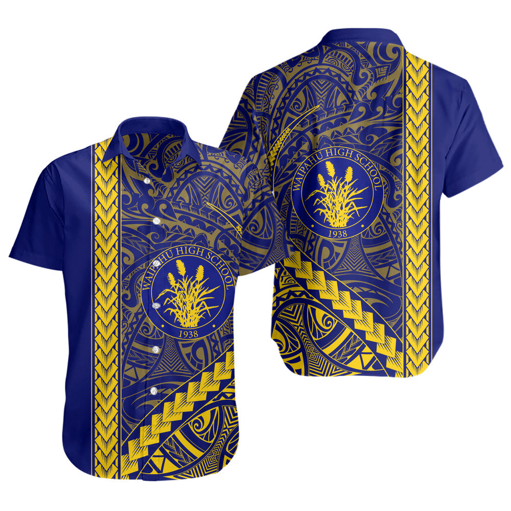 Waipahu High School Short Sleeve Shirt Tribal Polynesian Pride Style