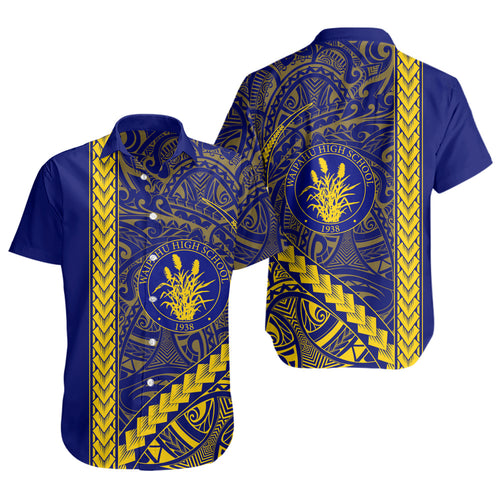 Waipahu High School Short Sleeve Shirt Tribal Polynesian Pride Style