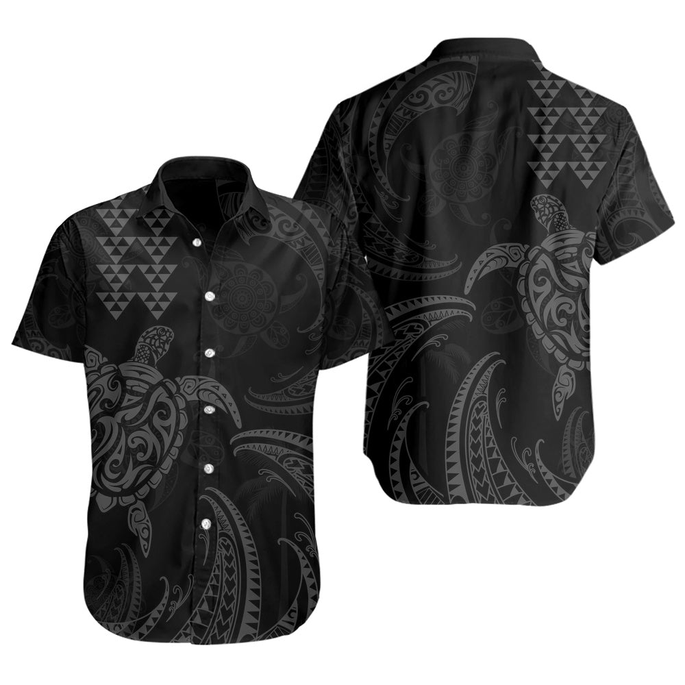 Hawaii Short Sleeve Shirt Polynesian Turtle Tribal Ocean Spirit