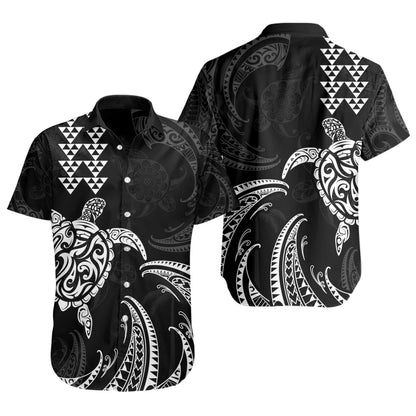 Hawaii Short Sleeve Shirt Polynesian Turtle Tribal Ocean Spirit
