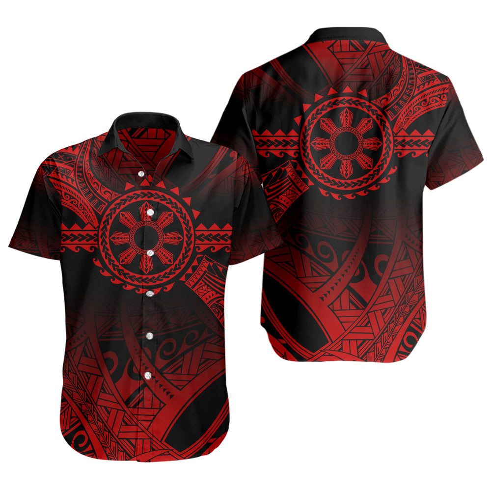 Philippines Filipinos Short Sleeve Shirt Polynesian Tribal Sun Tribal Legacy