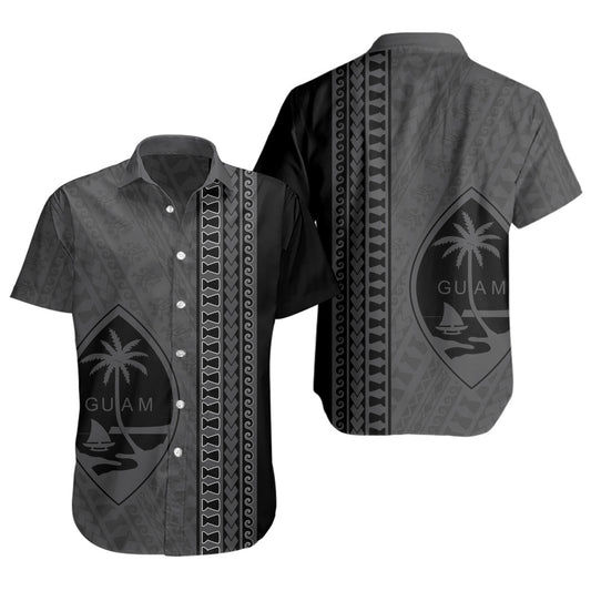 Guam Short Sleeve Shirt Island Crest Chamorro Tribal Heritage