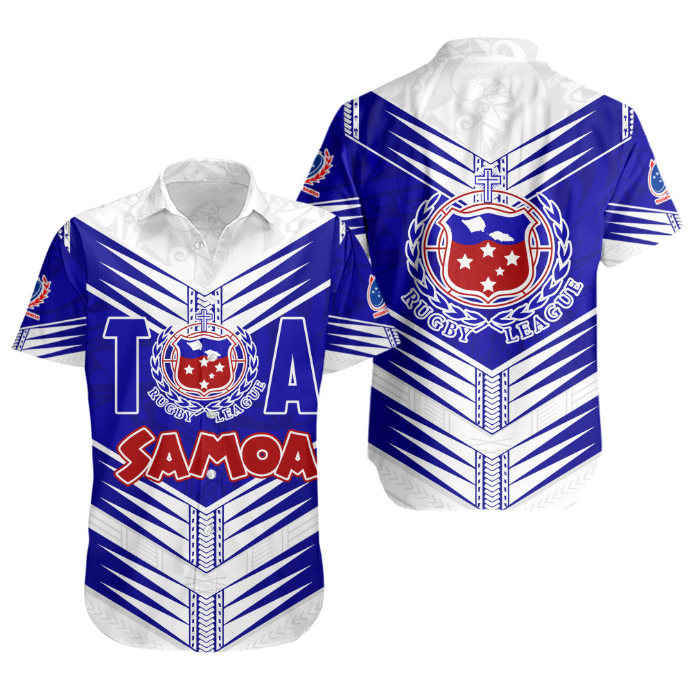 Samoa Short Sleeve Shirt Toa Samoa Rugby Polynesian Tribal Pride Style