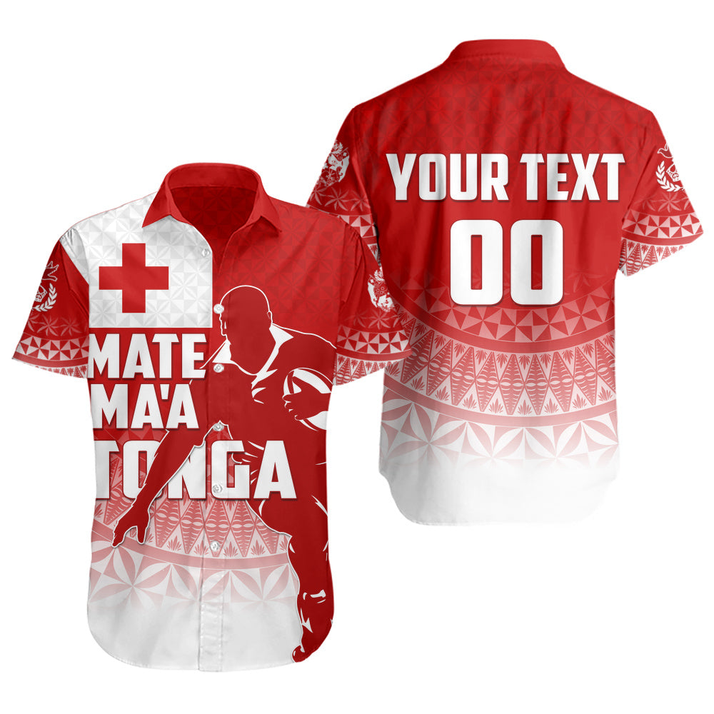 Tonga Short Sleeve Shirt Mate Ma'a Tonga Rugby Ngatu Athletic Style