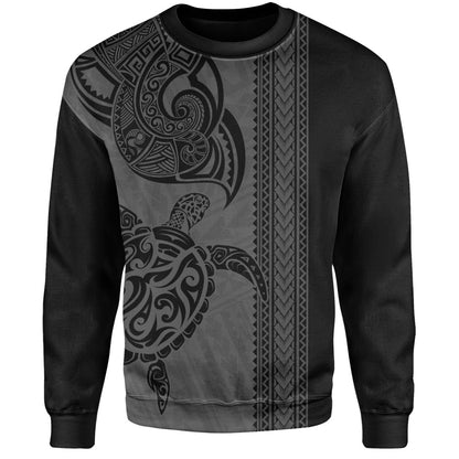 Hawaii Sweatshirt Polynesia Tribal Turtle Tattoo