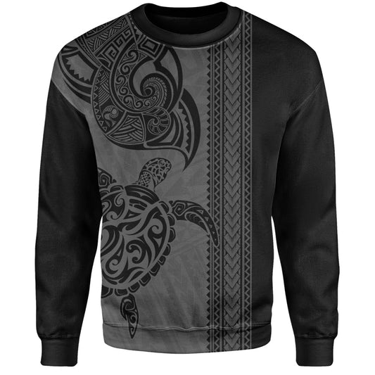 Hawaii Sweatshirt Polynesia Tribal Turtle Tattoo