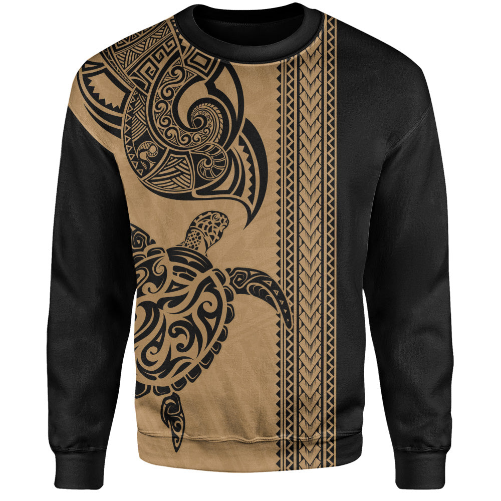 Hawaii Sweatshirt Polynesia Tribal Turtle Tattoo