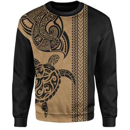 Hawaii Sweatshirt Polynesia Tribal Turtle Tattoo