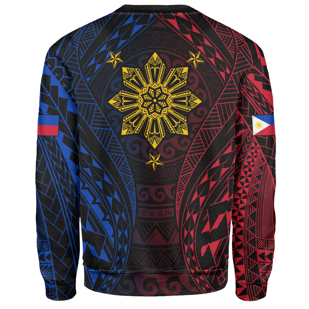 Philippines Filipinos Sweatshirt Sun Flag Tribal Tattoo Pattern