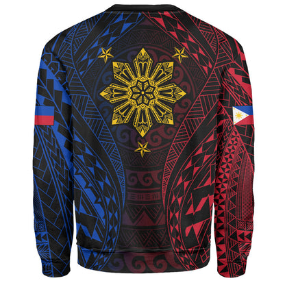 Philippines Filipinos Sweatshirt Sun Flag Tribal Tattoo Pattern