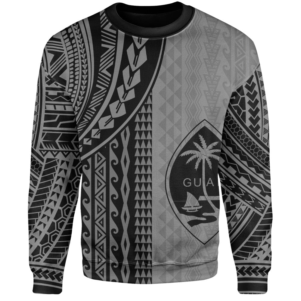 Guam Sweatshirt Polynesian Tattoo