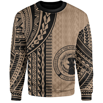 Northern Mariana Islands Sweatshirt Polynesian Tattoo