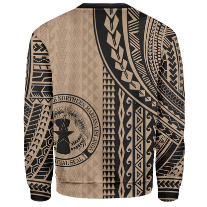 Northern Mariana Islands Sweatshirt Polynesian Tattoo