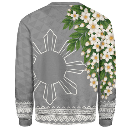 Philippines Filipinos Sweatshirt Sampaguita Sunshine Bloom Style