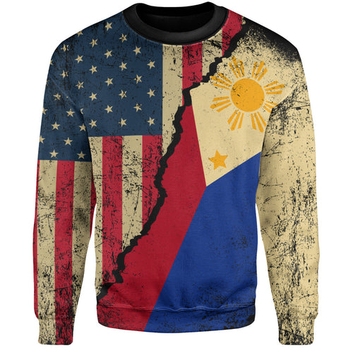 Philippines Filipinos Sweatshirt Filipino American Unity Style
