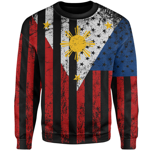 Philippines Filipinos Sweatshirt Blackout Flag Pride