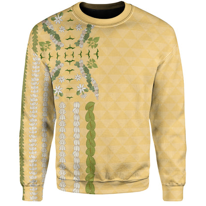 Hawaii Sweatshirt Lei Flower Island Elegance