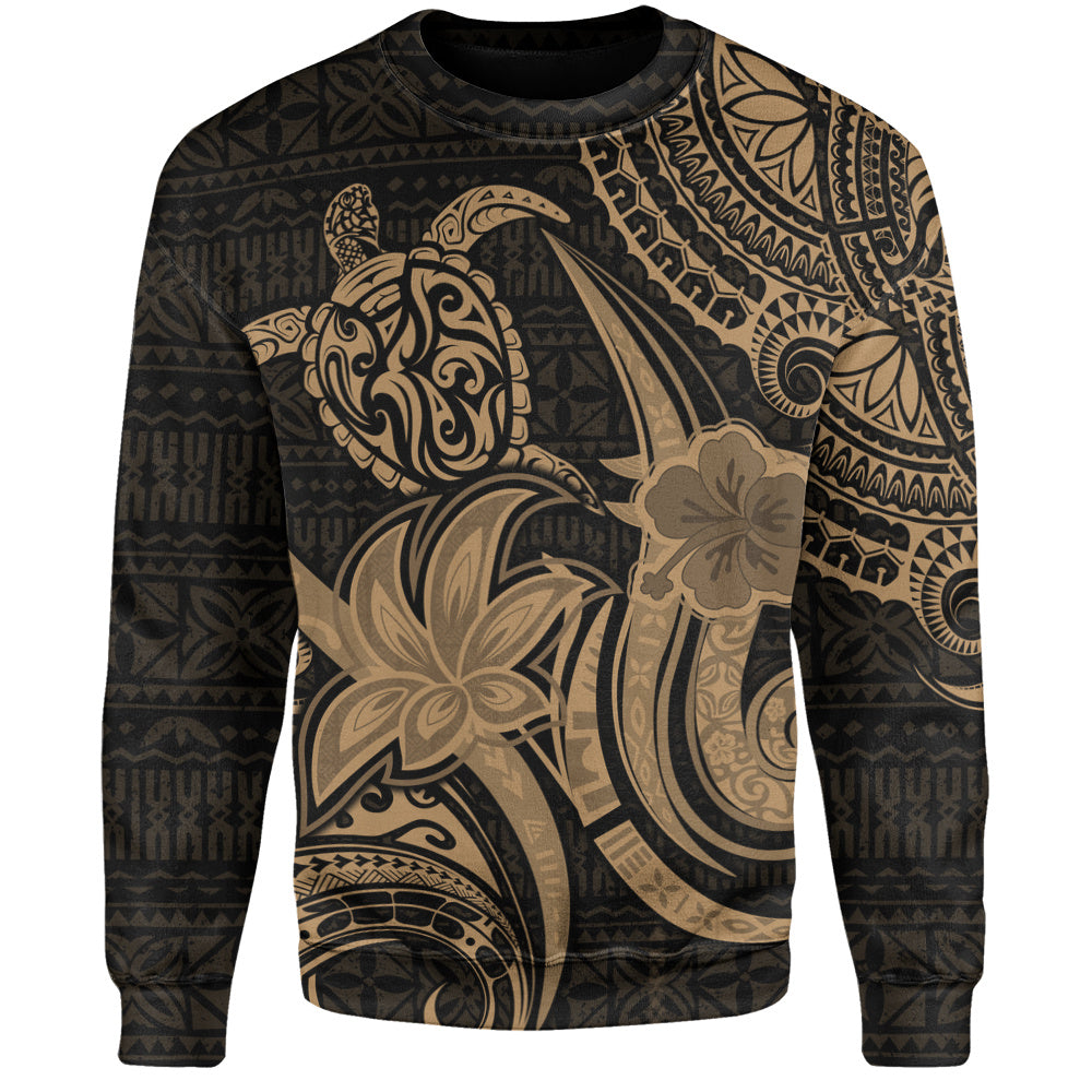 Hawaii Sweatshirt Honu Turtle Hibiscus Tribal Legacy