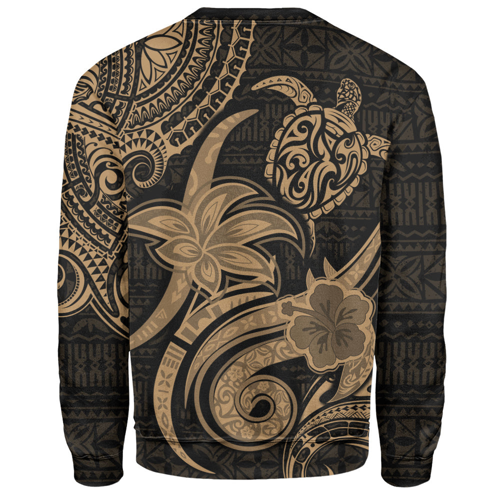 Hawaii Sweatshirt Honu Turtle Hibiscus Tribal Legacy