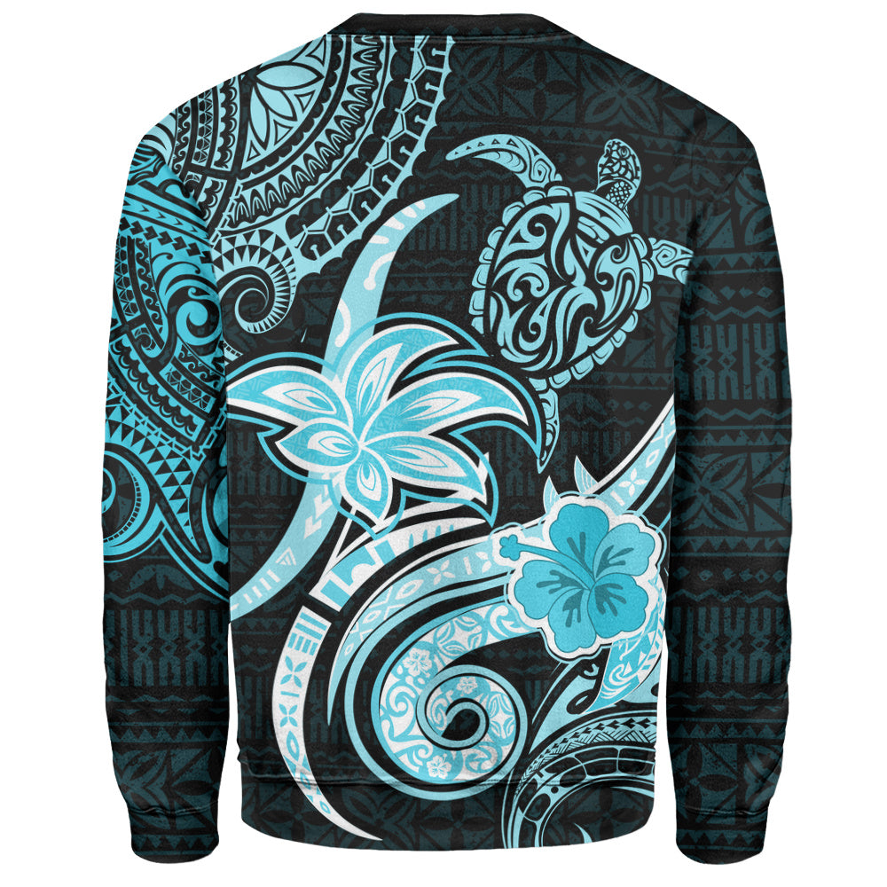 Hawaii Sweatshirt Honu Turtle Hibiscus Tribal Legacy