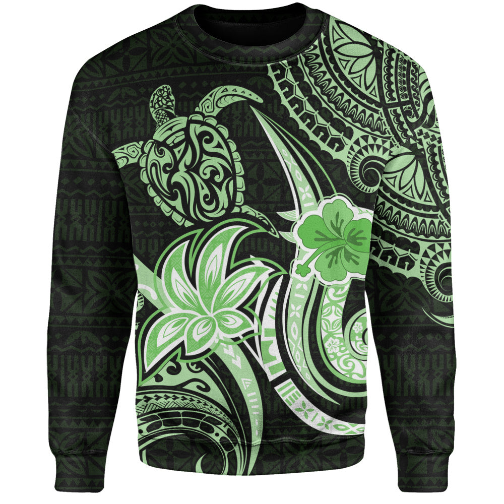 Hawaii Sweatshirt Honu Turtle Hibiscus Tribal Legacy
