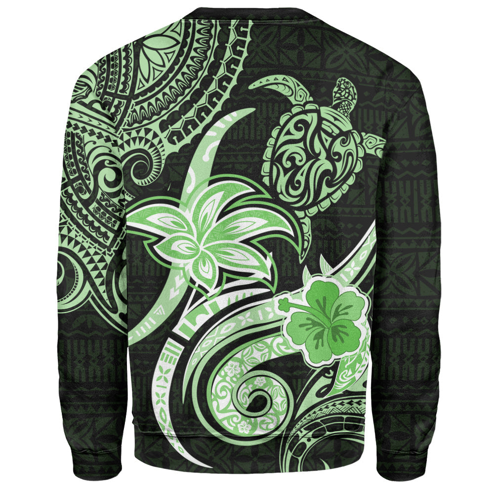Hawaii Sweatshirt Honu Turtle Hibiscus Tribal Legacy