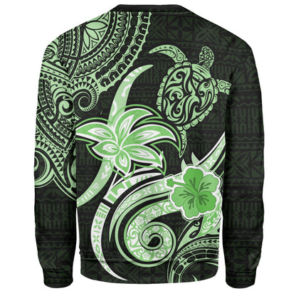 Hawaii Sweatshirt Honu Turtle Hibiscus Tribal Legacy