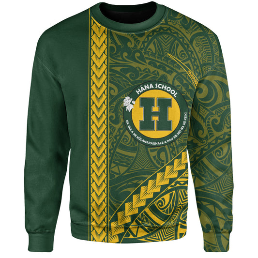 Hana High and Elementary School Sweatshirt Tribal Polynesian Pride Style