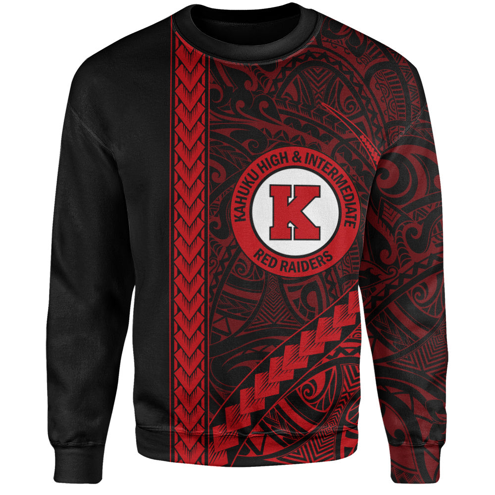 Kahuku High & Intermediate School Sweatshirt Tribal Polynesian Pride Style