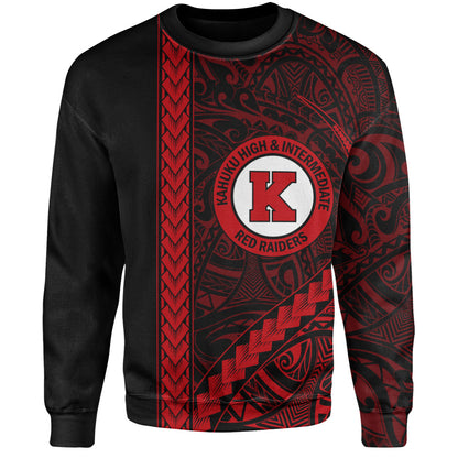 Kahuku High & Intermediate School Sweatshirt Tribal Polynesian Pride Style