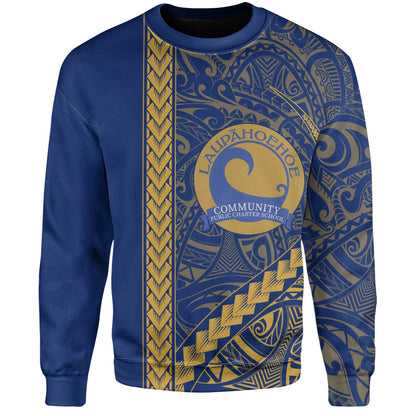 Laupāhoehoe Community Public Charter School Sweatshirt Tribal Polynesian Pride Style