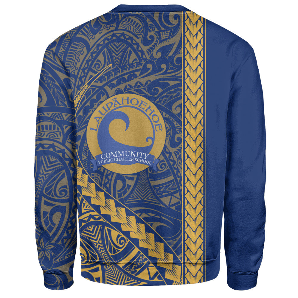 Laupāhoehoe Community Public Charter School Sweatshirt Tribal Polynesian Pride Style
