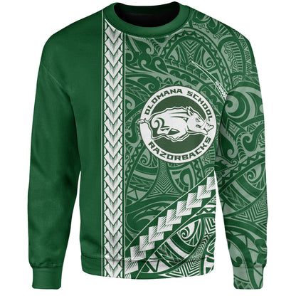 Olomana High & Intermediate School Sweatshirt Tribal Polynesian Pride Style