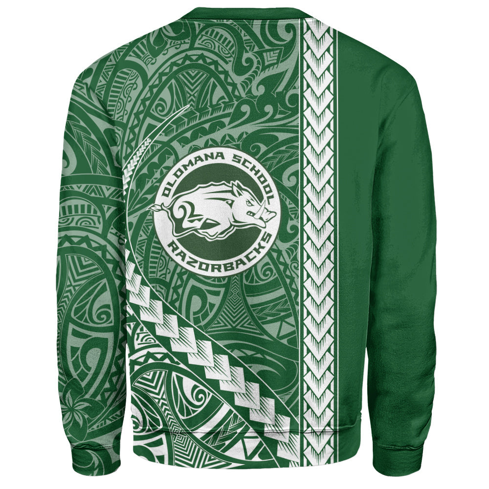 Olomana High & Intermediate School Sweatshirt Tribal Polynesian Pride Style