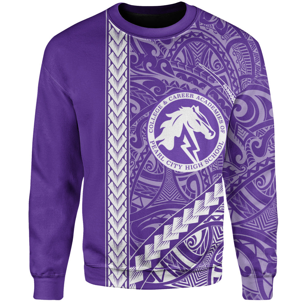 Pearl City High School (Hawaii) Sweatshirt Tribal Polynesian Pride Style