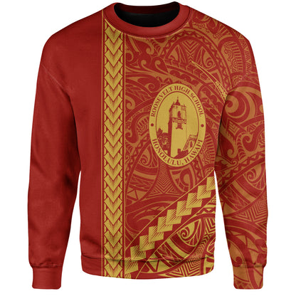 President Theodore Roosevelt High School Sweatshirt Tribal Polynesian Pride Style
