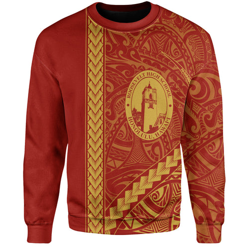 President Theodore Roosevelt High School Sweatshirt Tribal Polynesian Pride Style