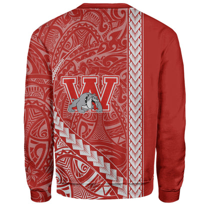 Waialua High and Intermediate School Sweatshirt Tribal Polynesian Pride Style