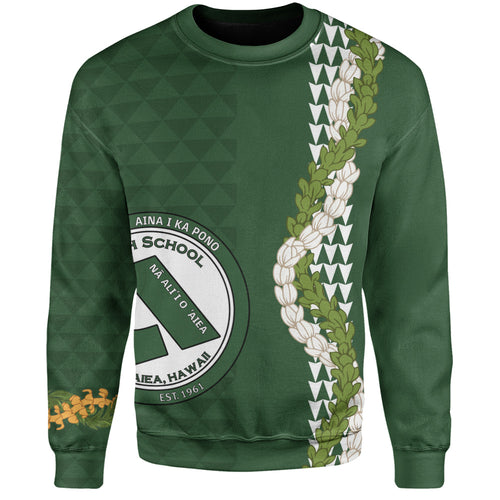 ʻAiea High School Sweatshirt Puakenikeni Maile Flower Lei