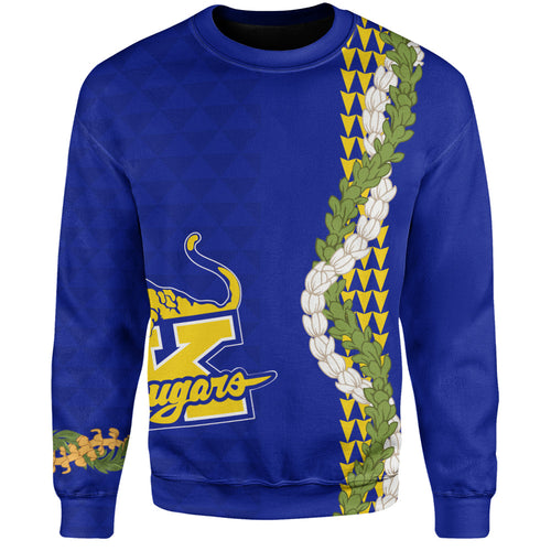 Henry J. Kaiser High School (Hawaii) Sweatshirt Puakenikeni Maile Flower Lei