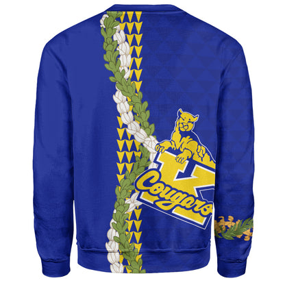 Henry J. Kaiser High School (Hawaii) Sweatshirt Puakenikeni Maile Flower Lei