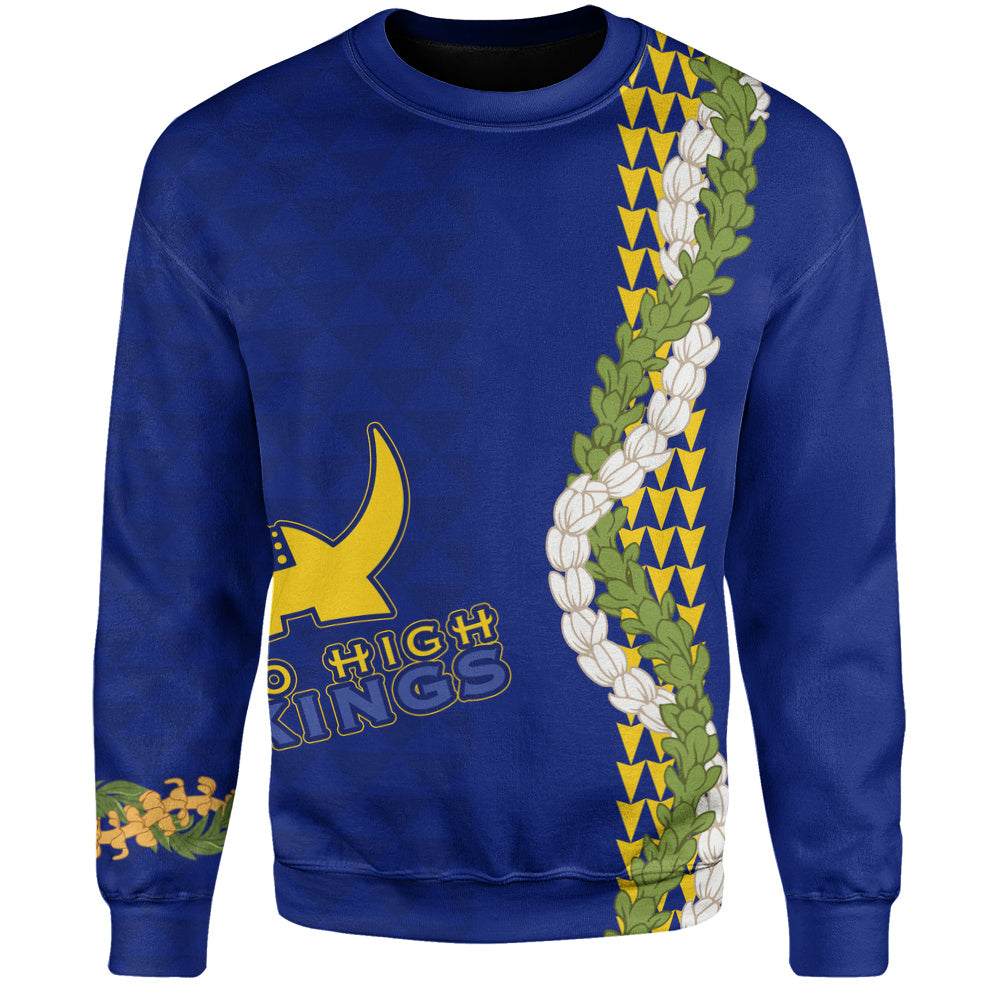 Hilo High School Sweatshirt Puakenikeni Maile Flower Lei