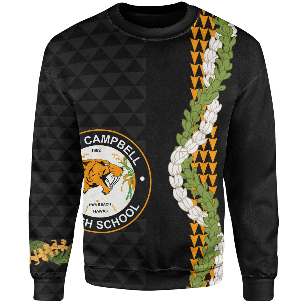 James Campbell High School Sweatshirt Puakenikeni Maile Flower Lei