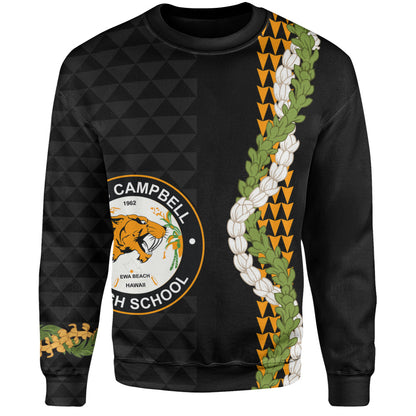 James Campbell High School Sweatshirt Puakenikeni Maile Flower Lei