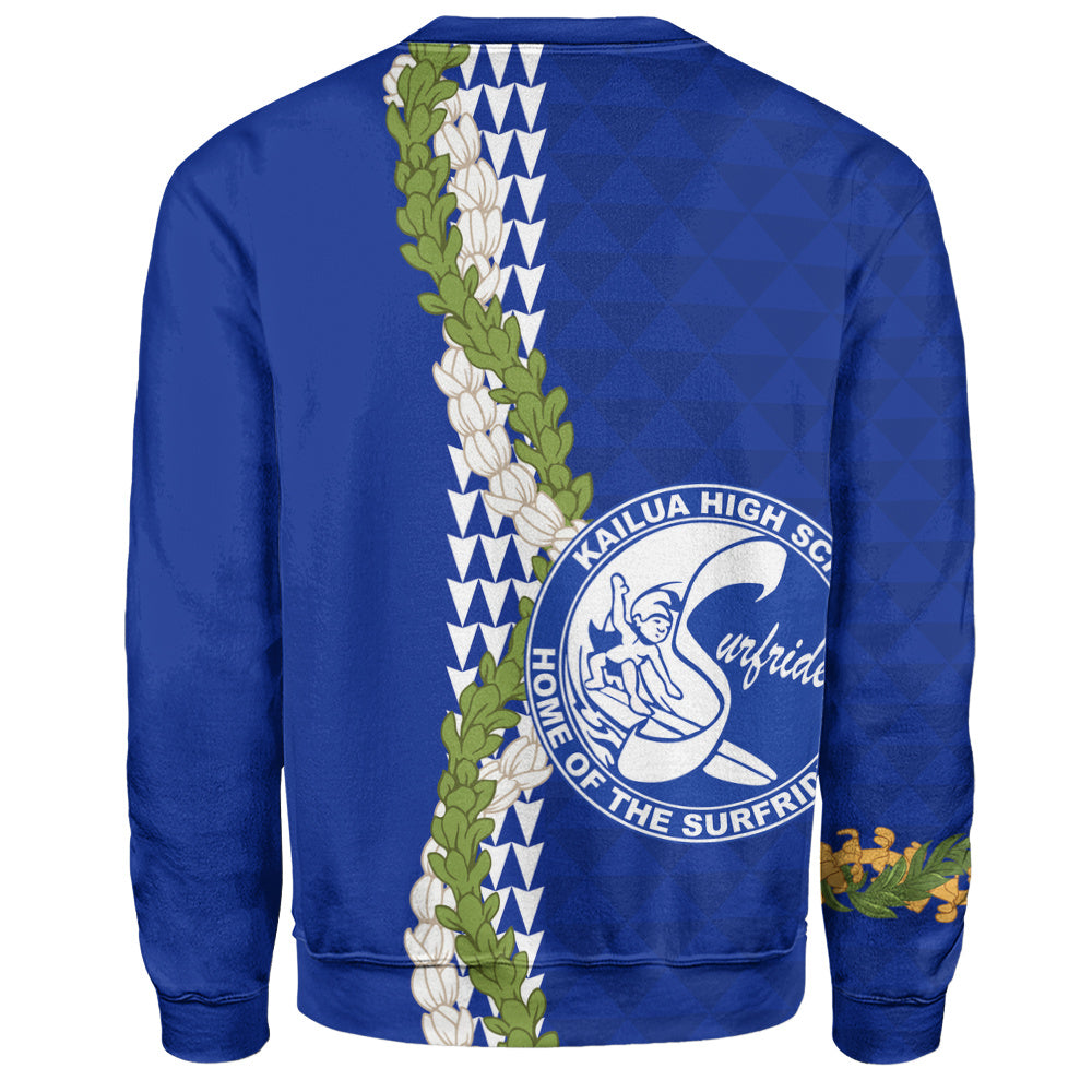 Kailua High School Sweatshirt Puakenikeni Maile Flower Lei