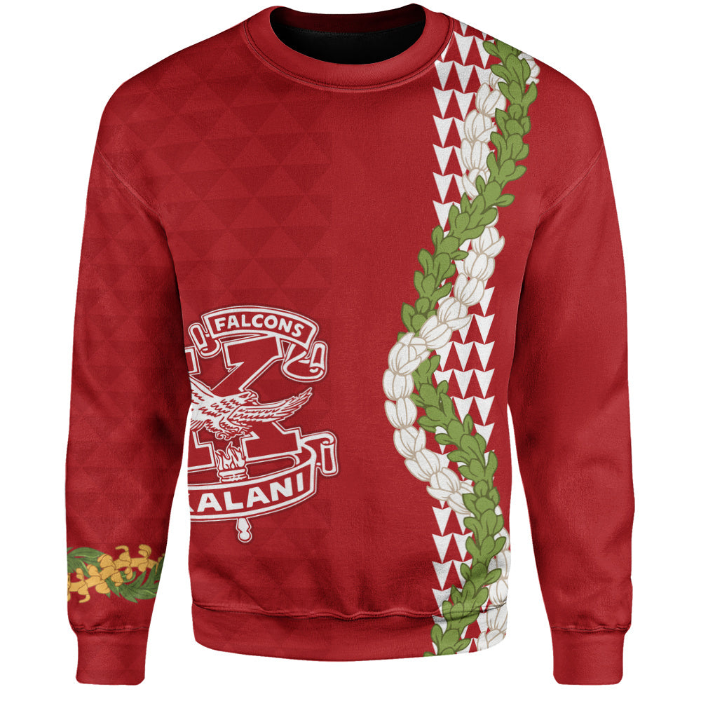 Kalani High School Sweatshirt Puakenikeni Maile Flower Lei