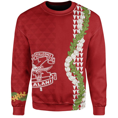 Kalani High School Sweatshirt Puakenikeni Maile Flower Lei